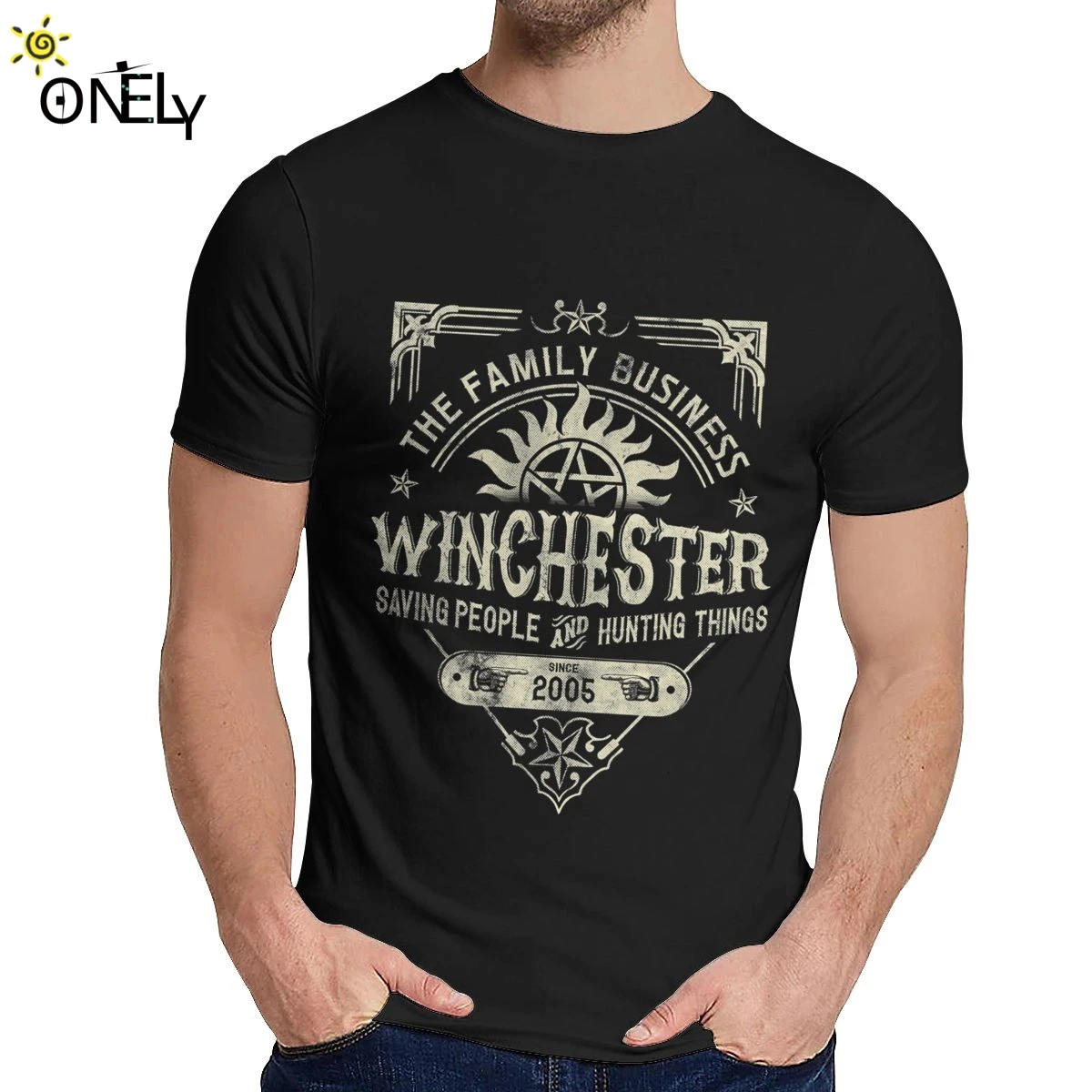 

For Man T Shirt A Very Winchester Business Supernatural Cotton Summer Round Collar Vintage Tee Shirt