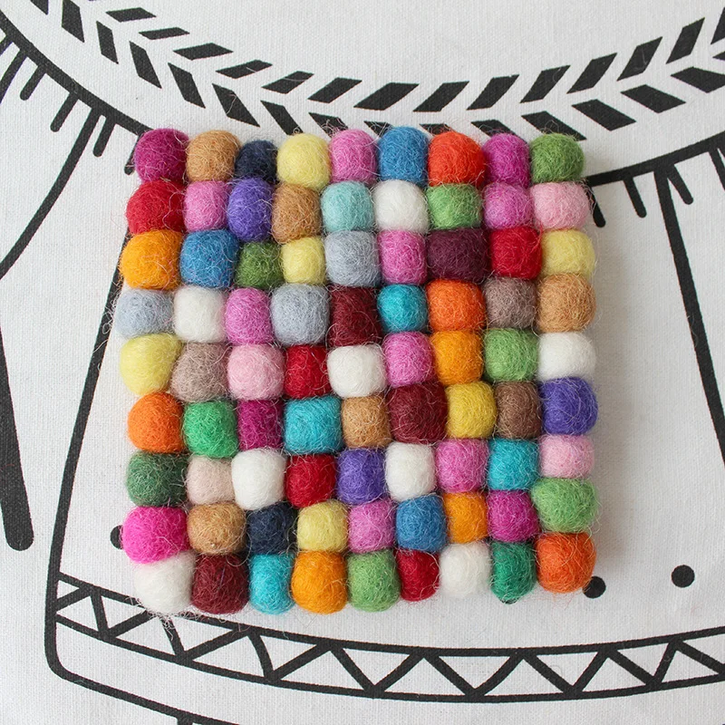 10 см подставка из непальской шерсти и войлока фетра DIY тыкать музыку маты для еды