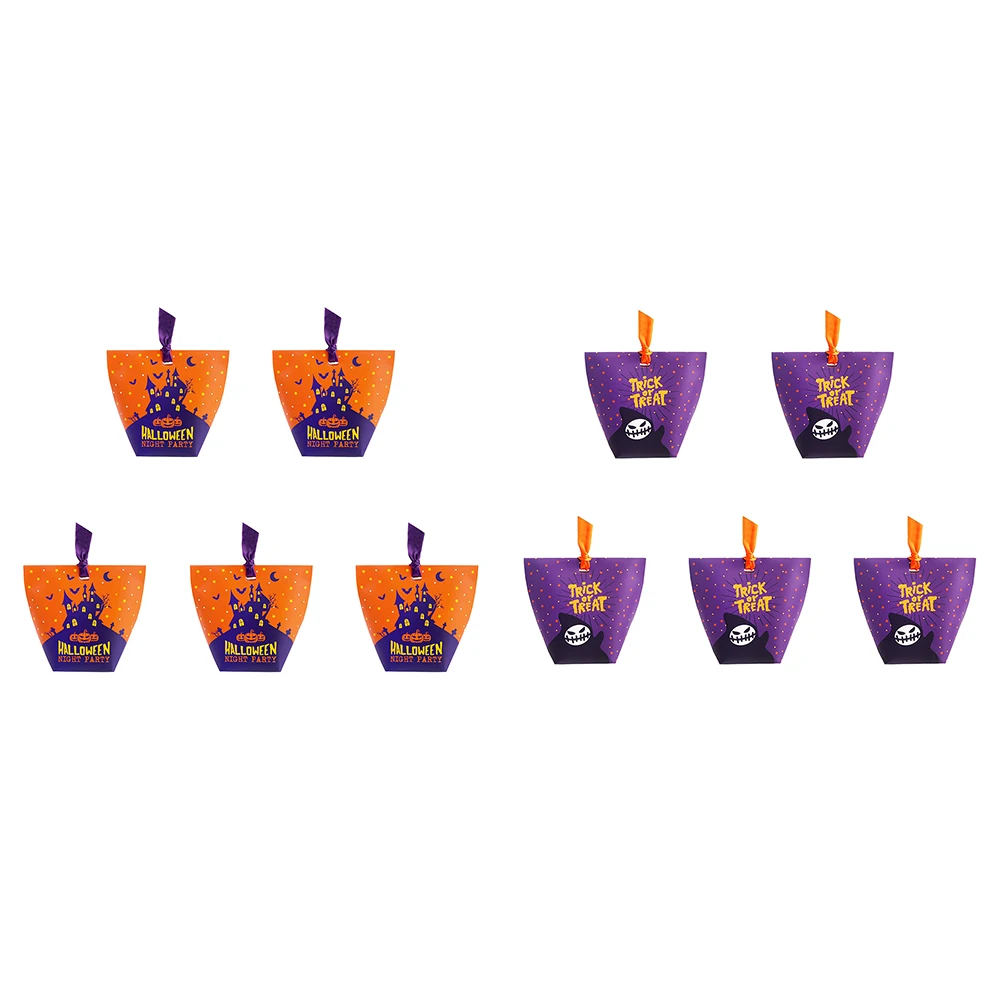 2019 Новый Хэллоуин трюк или лечения ведьмы фиолетового цвета конфеты коробки ночи