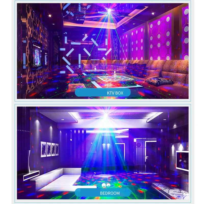 Светодиодный лазерный волшебный шар сценический свет 90 шаблонов Рождественская