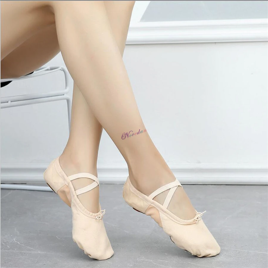 Профессиональные эластичные танцевальные туфли пуанты для девочек женщин детей