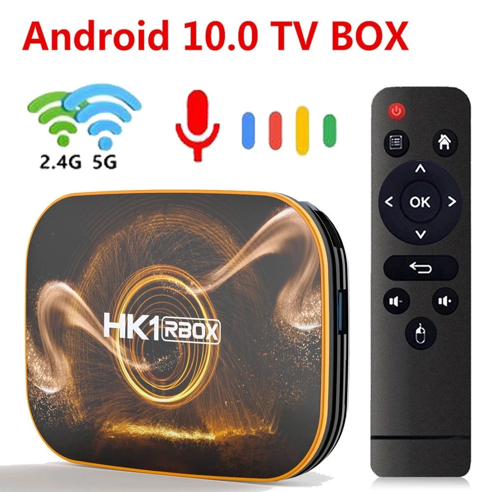 

Smart TV Box Android 10.0 HK1 RBOX R1 MAX 4GB RAM 128GB ROM Android 10 TVBOX 4K Media Player USB3.0 Set Top Box 2G16G Youtube