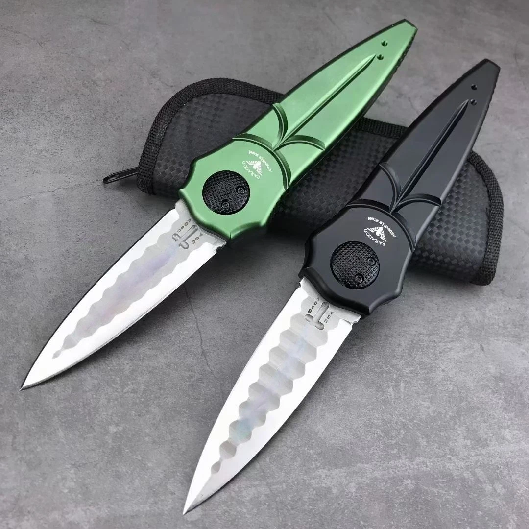 

Gravity Splitting Mechanism Opening Folding Pocket Knife,D2 Blade aviation aluminum alloy 6061 handle,Open manually Knives, EDC