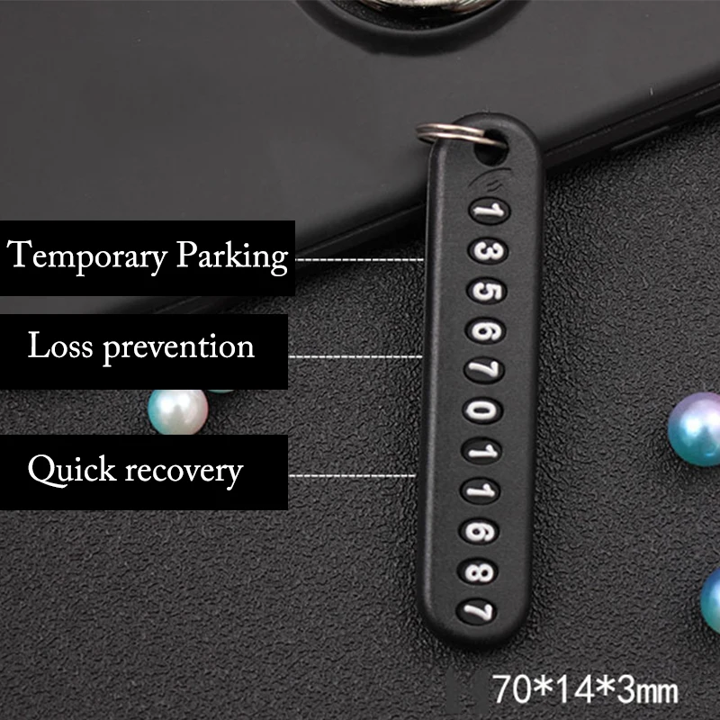 Автомобильный брелок для ключей с защитой от потери карточка номером телефона