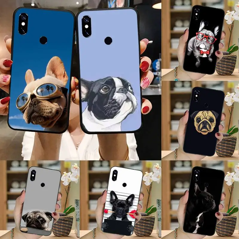

Cute Funny French Bulldog animal Phone Case For Xiaomi Redmi note 7 8 9 t max3 s 10 pro lite coque cover funda shell