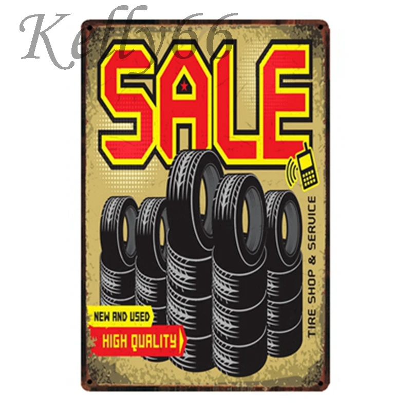

[ Kelly66 ] SALE TIRE Metal Sign Tin Poster Home Decor Bar Wall Art Painting 20*30 CM Size y-1584