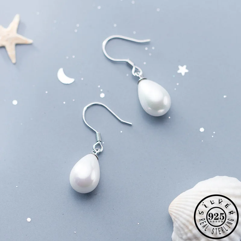 Женские серьги подвески из серебра 925 пробы с жемчугом|Серьги-подвески| |