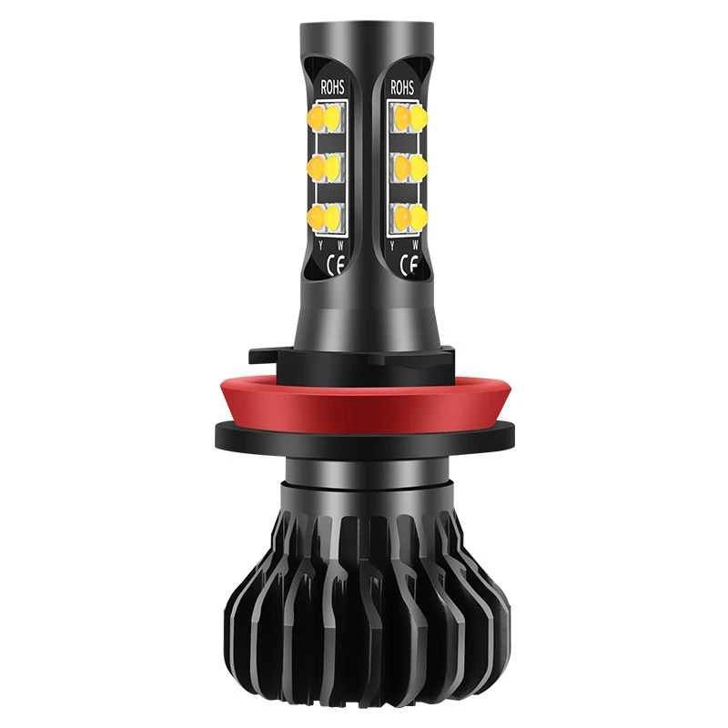 2 шт. H8 H11 супер белый желтый двойной цвет светодиодный противотуманный