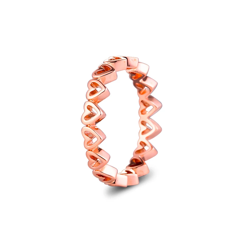 

Роза Freehand Кольца Сердце 100% Аутентичные 925 пробы-серебро-ювелирные изделия Бесплатная доставка