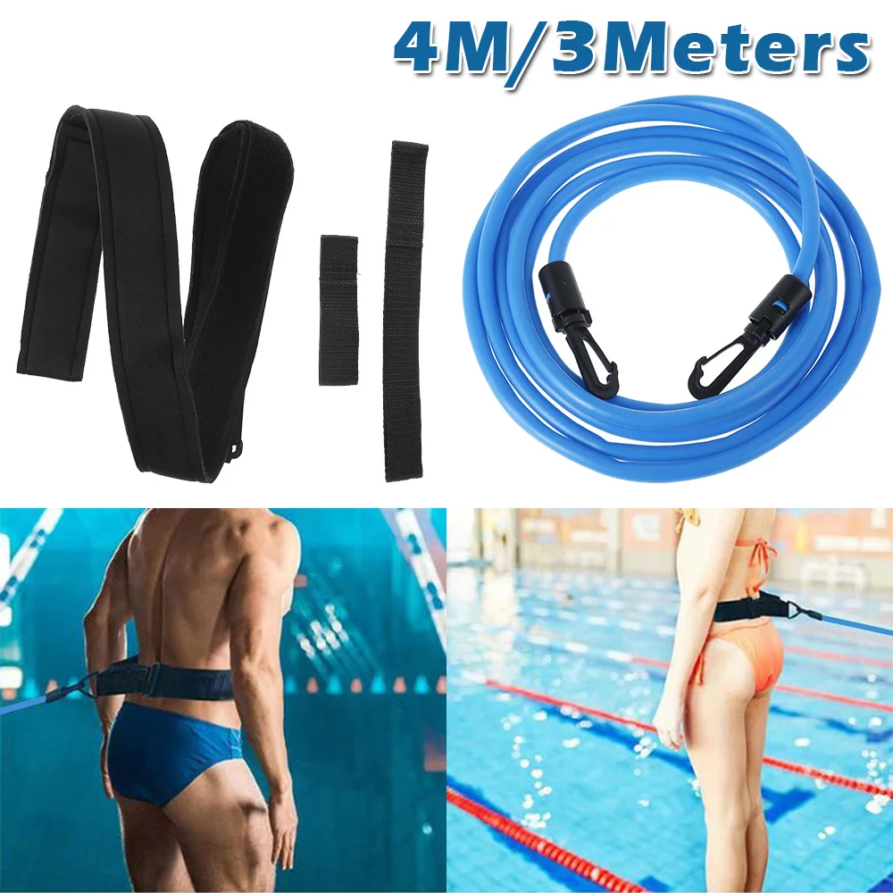 

Swim Training Belts Swim Bungee Cords Resistance Bands Swim Tether Stationary Swimming Swim Harness Static Swimming Belt Set