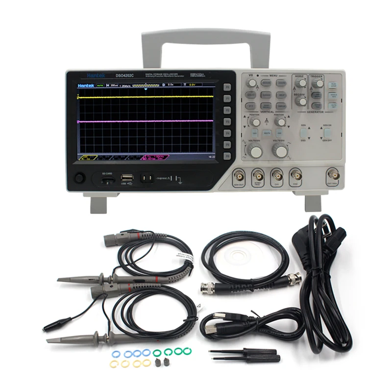 

Hantek Oscilloscope DSO4202C 2 Channels 20MHz Usb Arbitrary waveform 1GSa/s Sample Rate