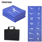 Коврик для упражнений из ПВХ, толстый нескользящий складной фитнес-коврик для спортзала, пилатеса, напольный игровой мат