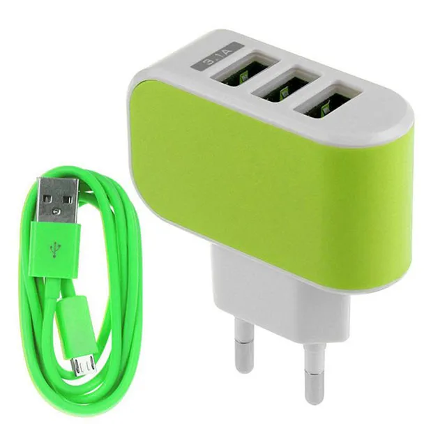 3.1A тройной USB 3 Порты и разъёмы для подключения к настенной AC Зарядное устройство