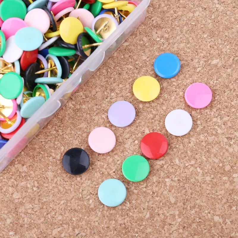 

300pcs Home Office Drawing Pins Pushpin Thumbtack Cork Board Push Pin Photo Wall Map Markers Mixed Color