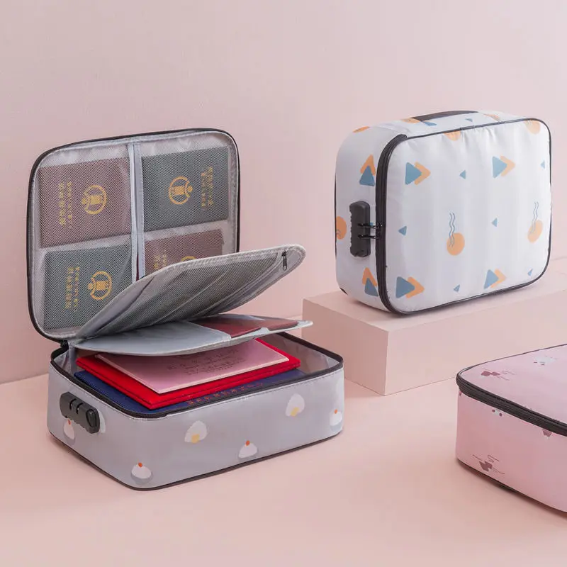 

Multi-Layer Document Tickets Storage Bag Travel Briefcase Tickets Passport Cards Organizer Certificate File Pouch Accessories