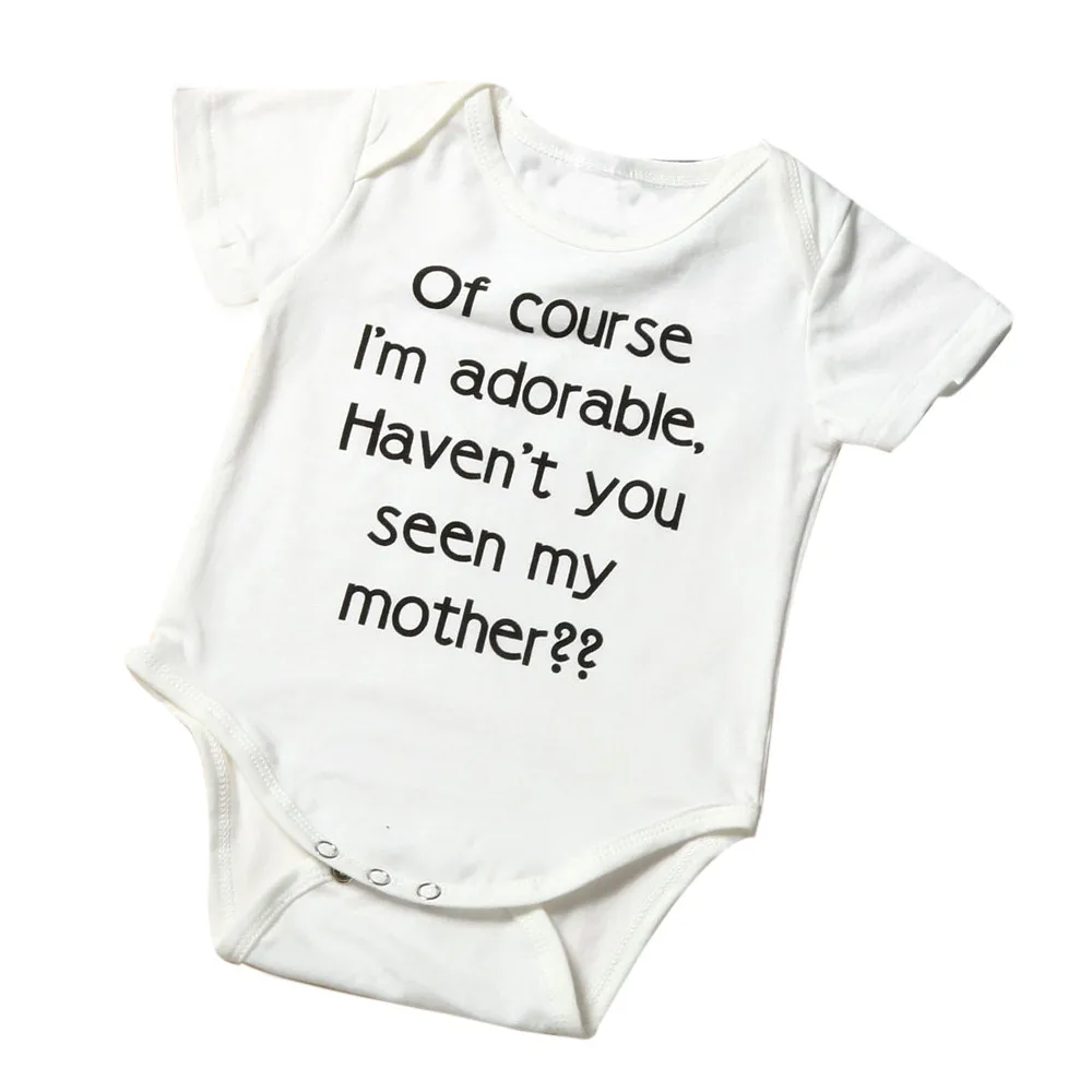 

Newborn Infant Toddler Baby Bodysuit Letter Romper Jumpsuit Outfits Clothes Costumes For Babies детская одежда мальчики