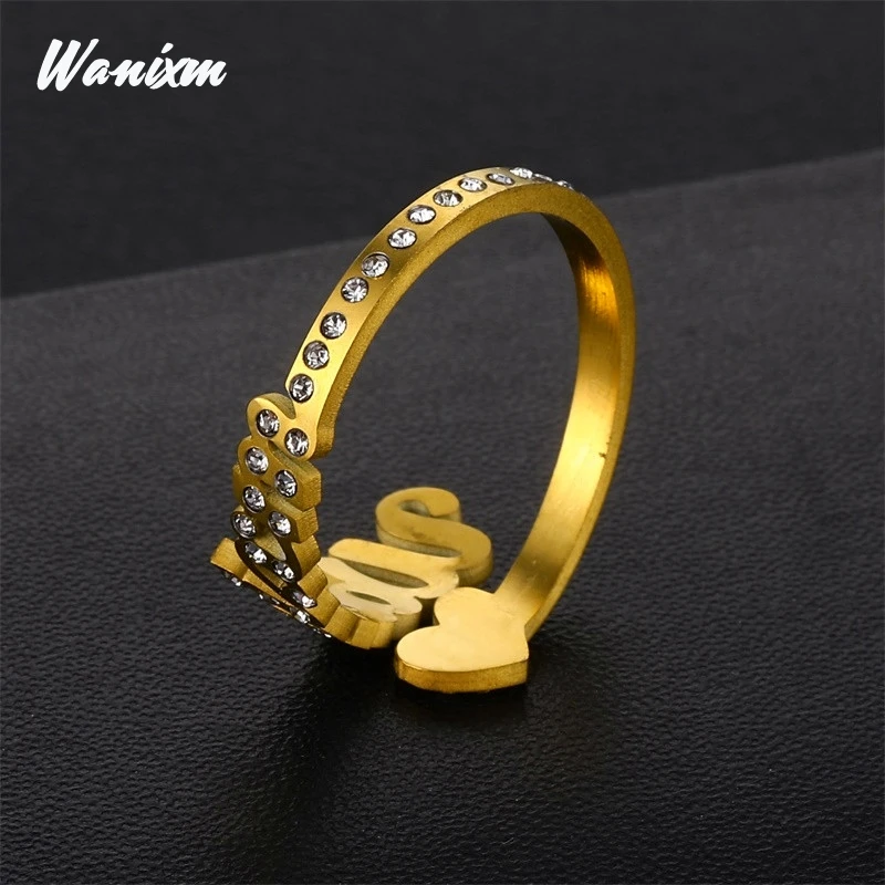 Кольцо с фианитом нержавеющая сталь|Индивидуальные Кольца| |