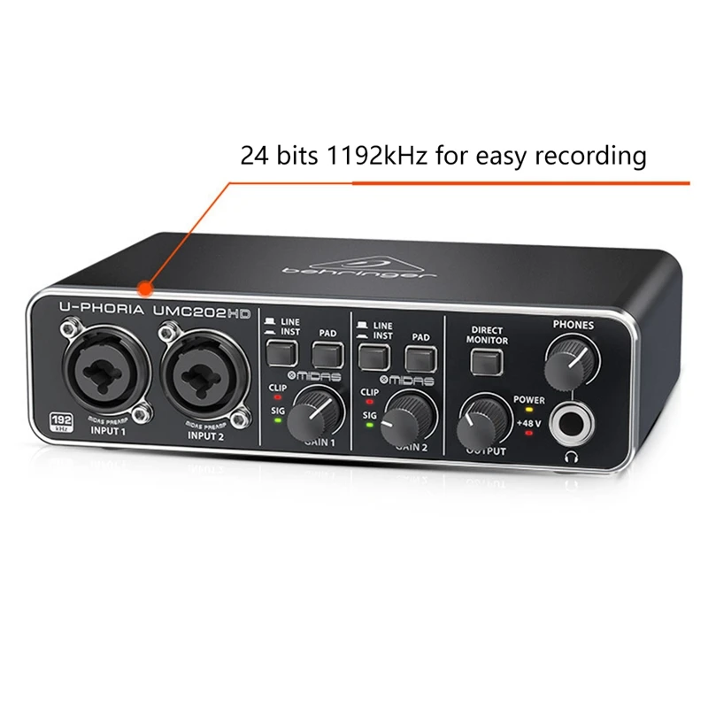 Профессиональная звуковая карта + 48 В преобразователи фантомного питания с