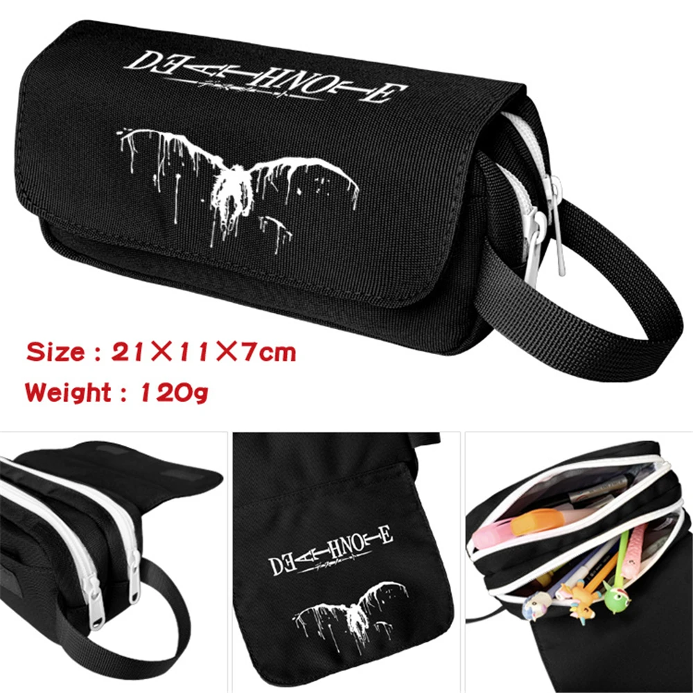 

Anime Death Note Zipper Pencil Case Cartoon Nylon Student Penbag Makeupbag Women Travel Cosmetic Bags Stationery Gift