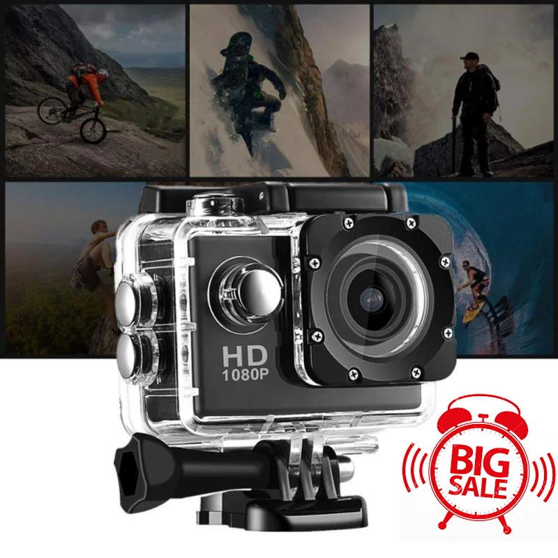

Under Water HD 1080P 32GB Outdoors Sports Action Mini Camcorder Waterproof Mini Camera Set Camera Video Camera With Clip Case