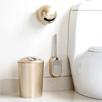golden nordic creative wall mounted toilet brush paper holder trash can bathroom accessories sets