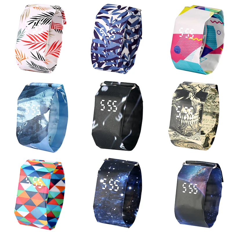 Часы DuPont бумажные женские с рисунком красного неба креативные очаровательные