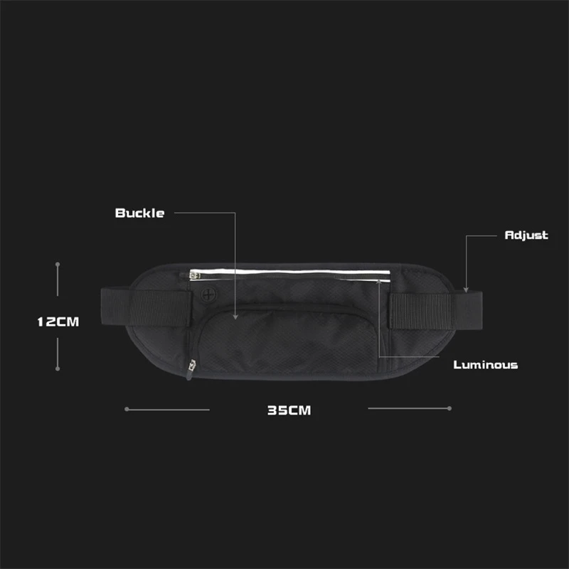 Outdoor Sports Waist Bag Running Mobile Phone Waterproof Storage Fishing Water Bottle Pocket Mountaineering Hiking Pack Gym Belt