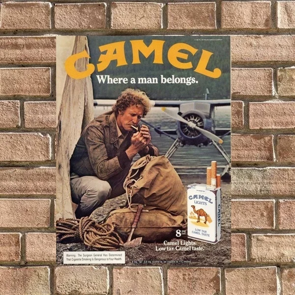 

Classic Camel Cigarette Vintage Tin Sign Bar Pub Home Wall Decor Metal Art Poster Retro Tavern Cake Hambuger Food Cafe Club Pla