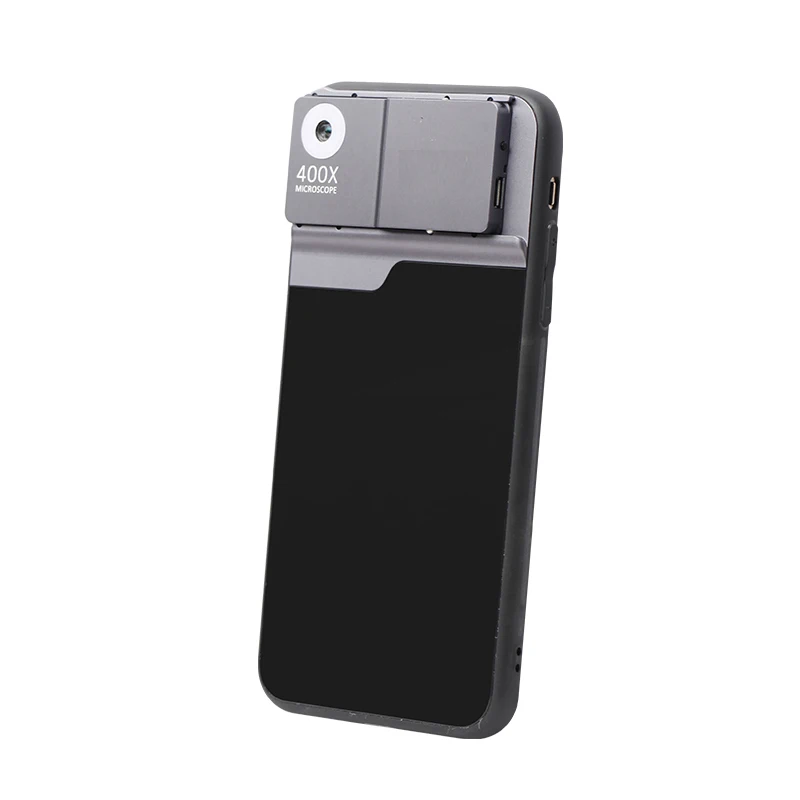 

400X Microscope Lens Phone Case for iphone 12/12 Pro/12 Pro Max Phone Lens Case Bulit-in Light Tinyscope Lens Phone Accessories