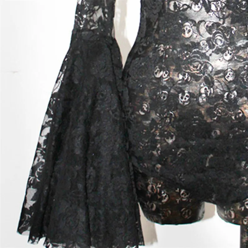 Beyonc женская одежда кружевной комбинезон с расклешенными рукавами китайский