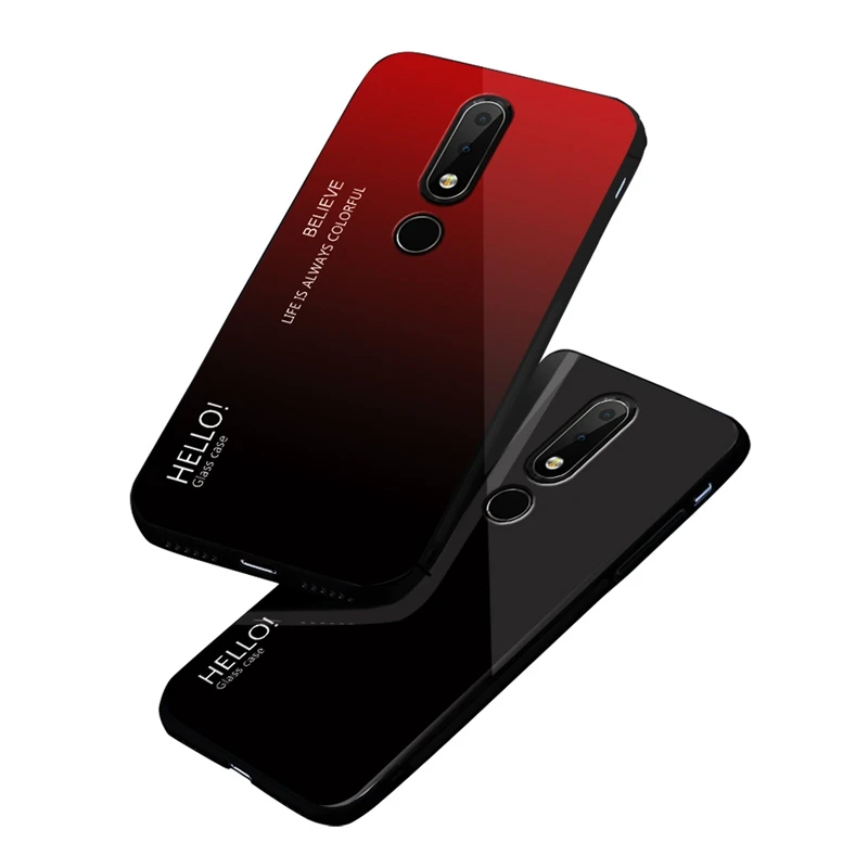 Чехол UPaitou из закаленного стекла для Nokia 3 1 6 7 8 Plus X3 X6 X7 Sirocco ТПУ Edge роскошный