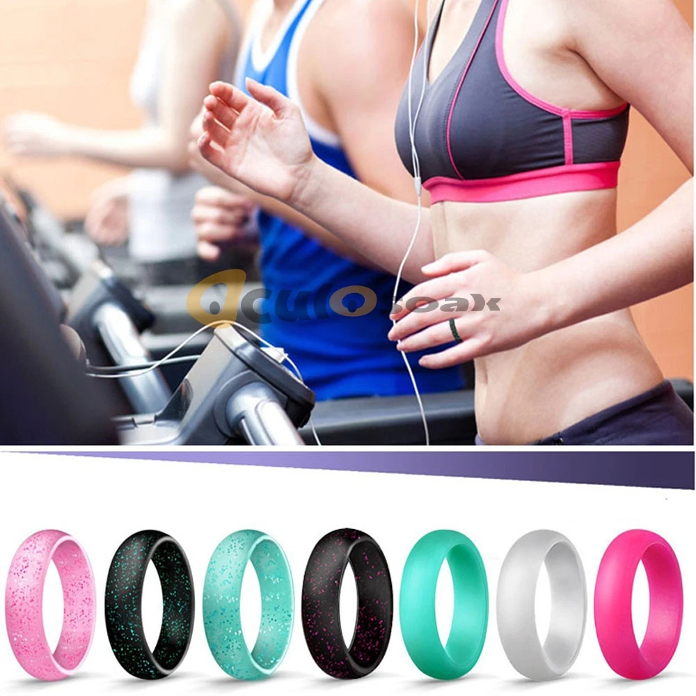Гипоаллергенное эластичное Спортивное Силиконовое кольцо для пальцев 4-10
