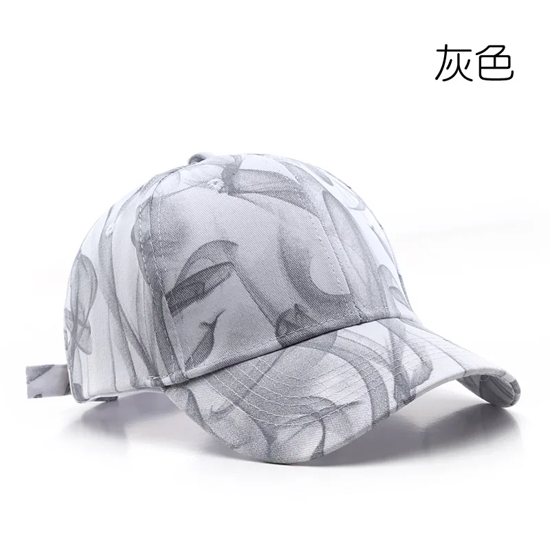 

Hat Print Fashion Kpop Style Baseball Cap Summer Men's And Women's Hat Curved Cornice Spire Sun Hats For Women Adjustable kpop