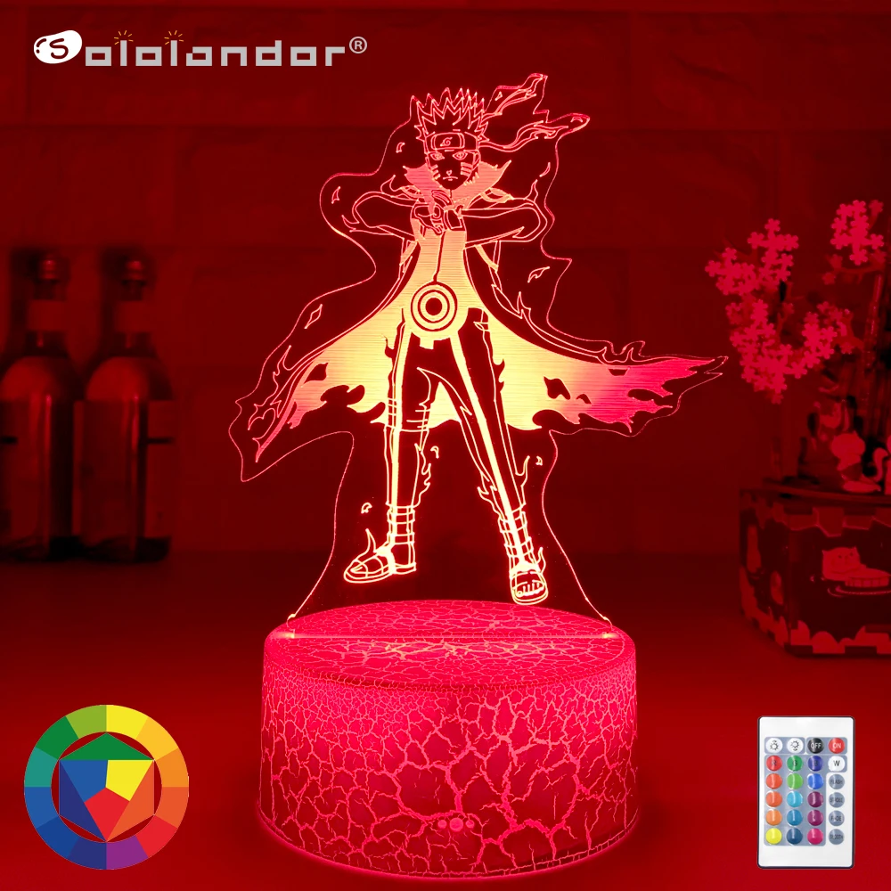 

Newest 3d Lamp Japanese Anime Figure Nightlight Gift for Kids Child Bedroom Decoration Color Changing Led Night Light