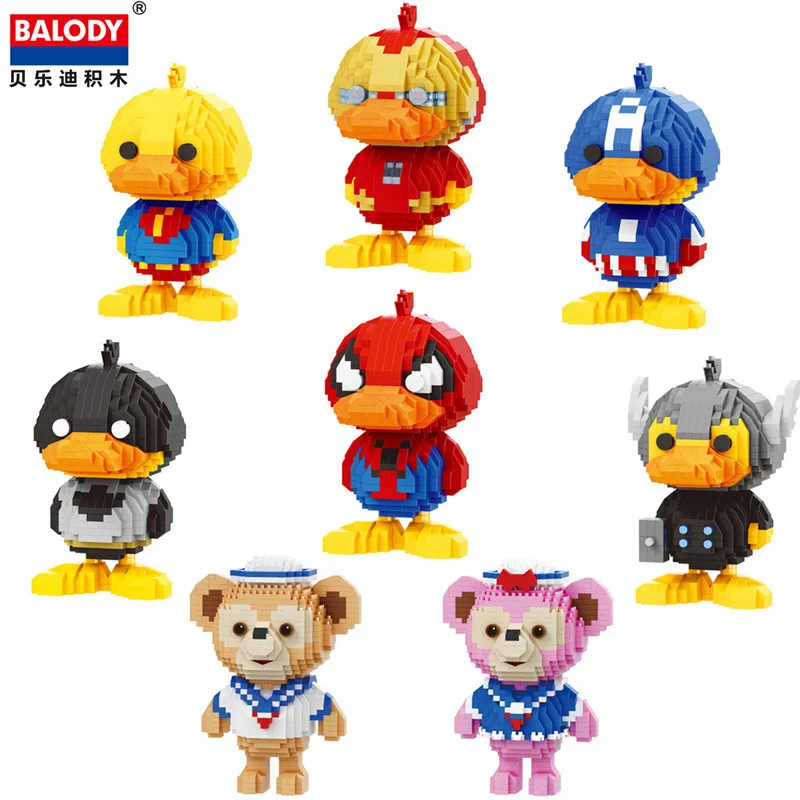 Мини-конструкторов в супер утки для мальчиков большого размера с рисунком милого