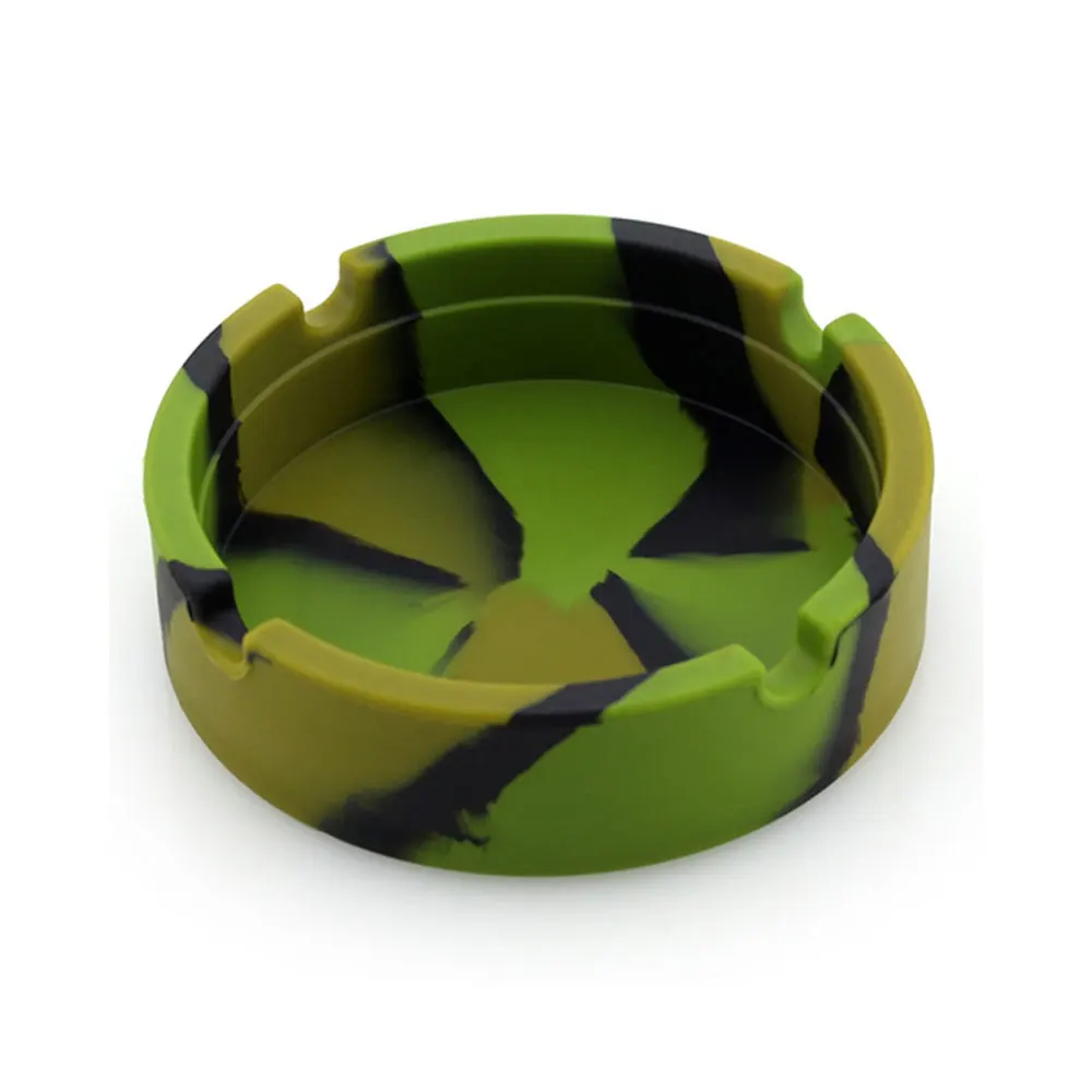 1 шт. светящаяся силиконовая пепельница резина термостойкая круглая