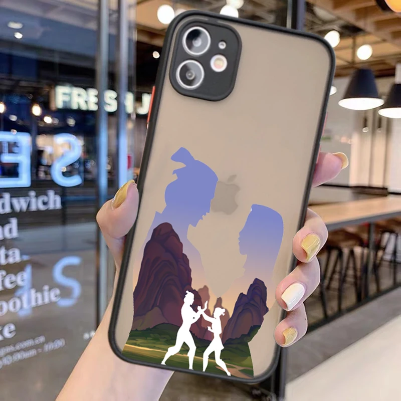 

Hua Mulan Phone Case For iPhone 12 Pro MAX Cute Cartoon Cover For iPhone X 6 6S 7 8Plus SE2020 XR XS Max Clear Matte Hard Shell