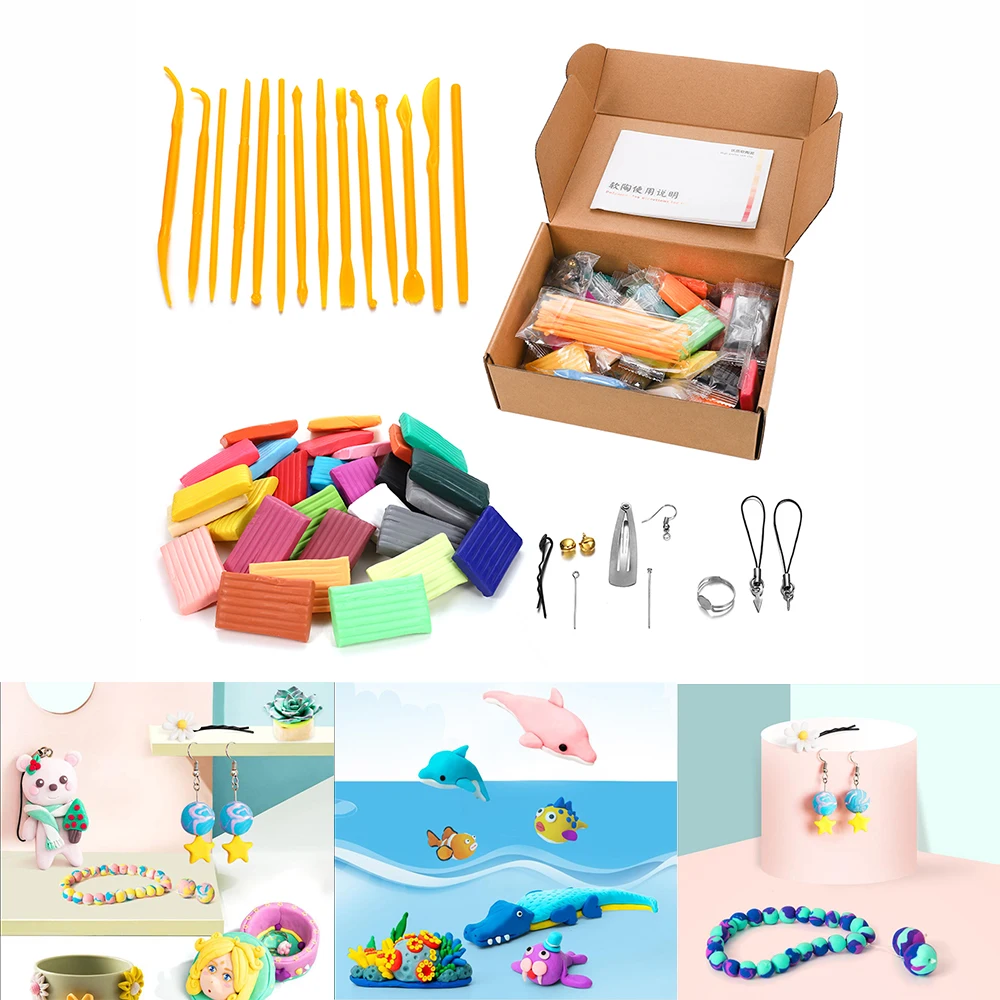 

36 Colors/Set Fluffy Slime Toys Putty Soft Clay Plasticine Slime Supplies Non-toxic Clay Set With Tools For DIY Craft Kids Gift