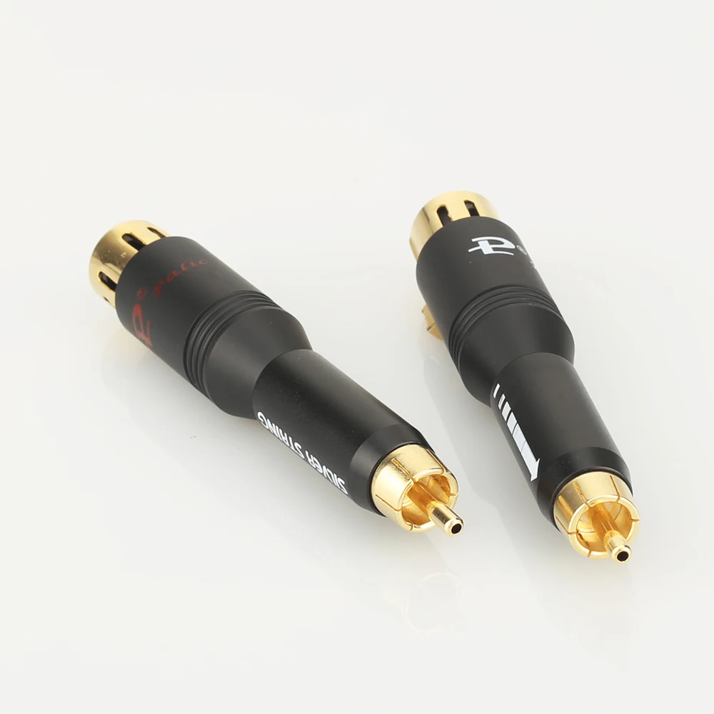 4 шт. высокопроизводительный аудиоразъем RCA штекер гнездо XLR позолоченный адаптер