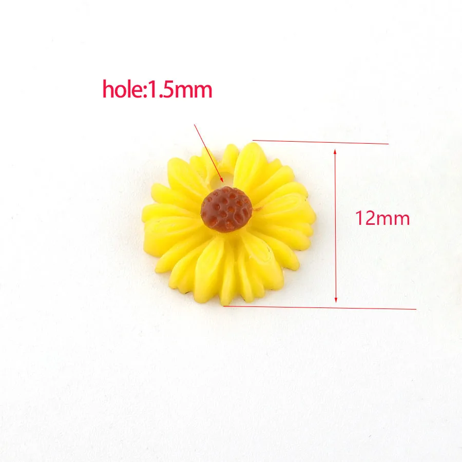 Fnixtar 12 мм подвеска в виде подсолнуха Очаровательная Маргаритка цветок резиновые