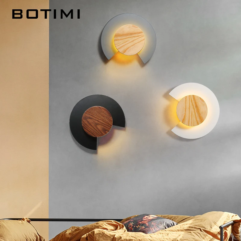 Настенный светильник BOTIMI Круглый 220 В в скандинавском стиле настенная лампа из