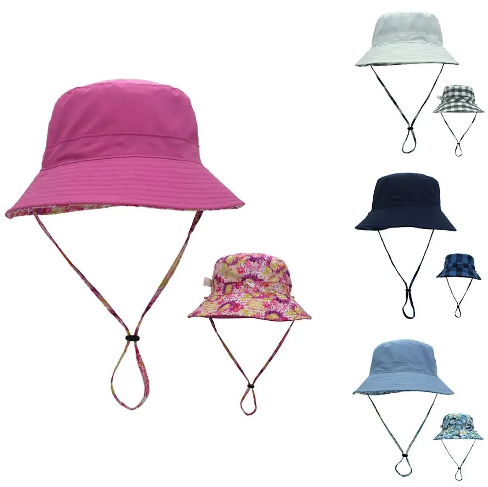 

Connectyle Women Ladies Bucket Hat Wide Brim Packable Cotton Reversible Sun Protection Hat Detachable Summer Travel Play Hat