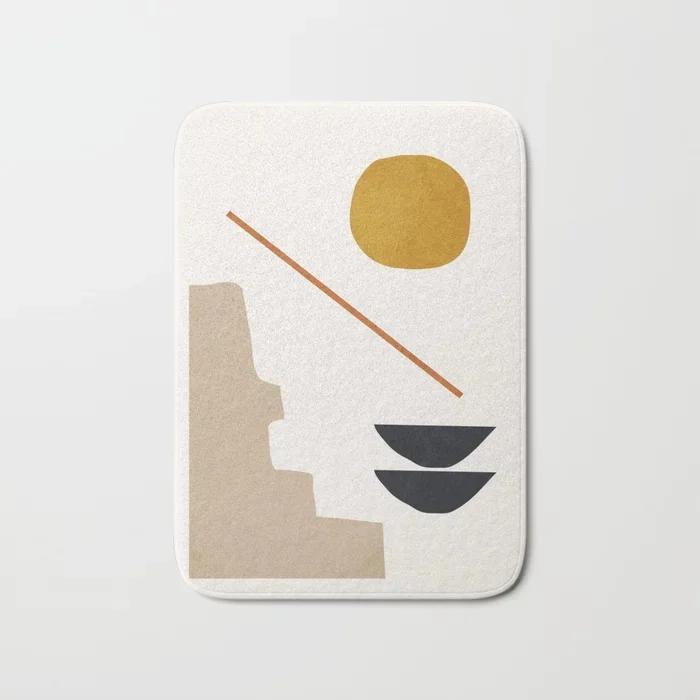 Абстрактный Коврик для ванной нескользящий фланелевый абсорбирующий коврик