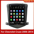 Четырехъядерный процессор Tesla, 1 ГБ ОЗУ, 32 Гб ПЗУ, Android 10,1, автомобильный DVD-проигрыватель с GPS, автомобильная стереосистема без примесей для Chevrolet Cruze 2006- 2014, радио