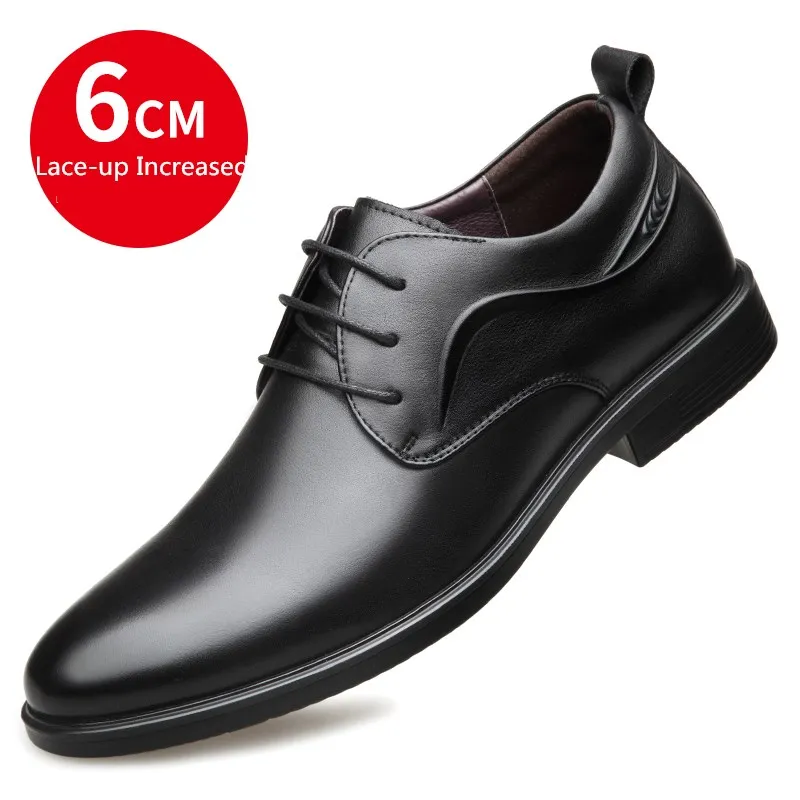 Новинка 2019 мужская деловая Классическая обувь увеличивающая рост 6 см Мужская
