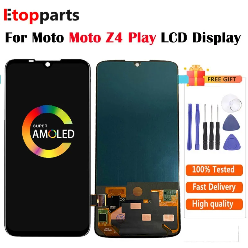 Новый для Motorola Moto Z4 Play ЖК дисплей кодирующий преобразователь сенсорного экрана в