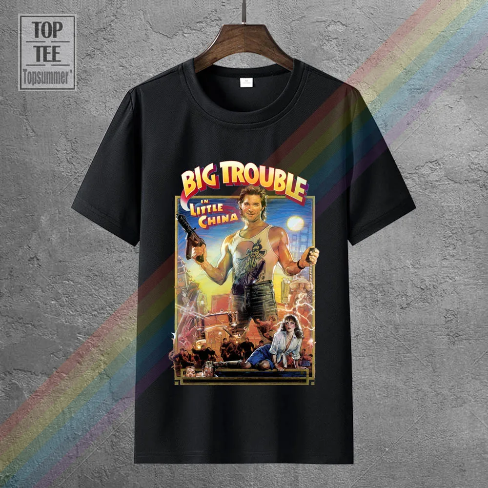 

2017 Funny Men'S Casual Big Trouble In Little China 80'S Action Movie Design T Shirt 100% Cotton Short Sleeve Tee