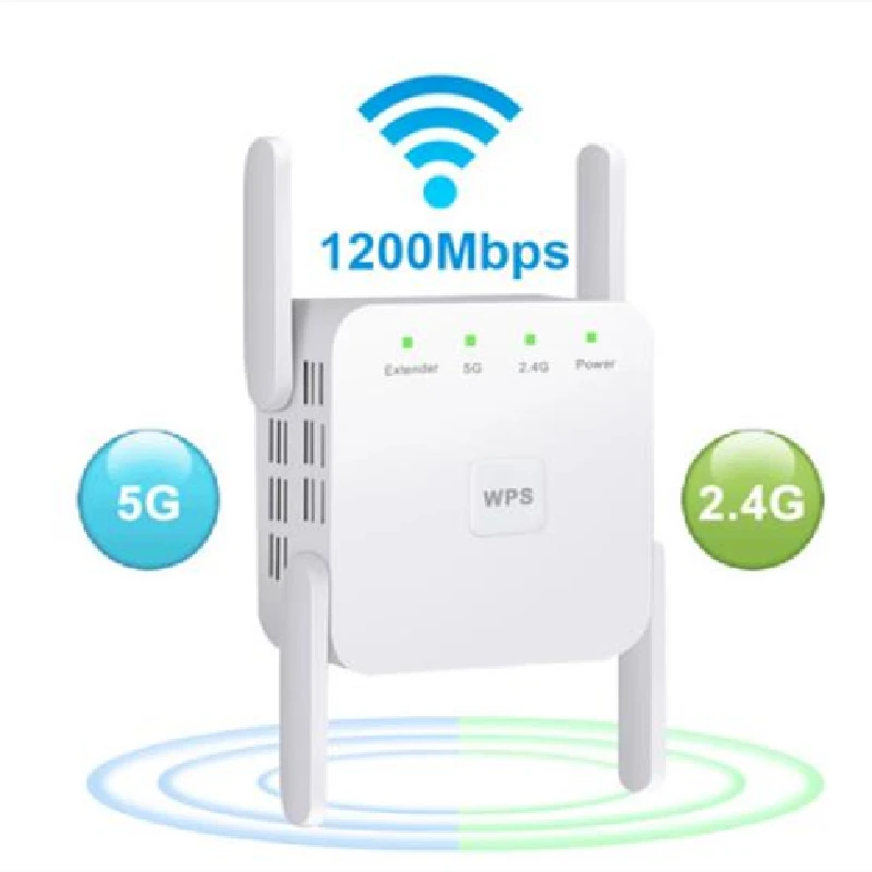 

5G Wifi Repeater 5Ghz Wifi Extender 1200Mbps Wifi Amplifier 5 Ghz Wi fi Repeater Router Booster 2.4G 5G Wi-Fi Signal Extender