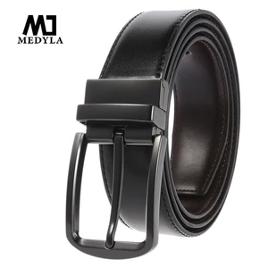 Ремень мужской из натуральной кожи, с двусторонней пряжкой