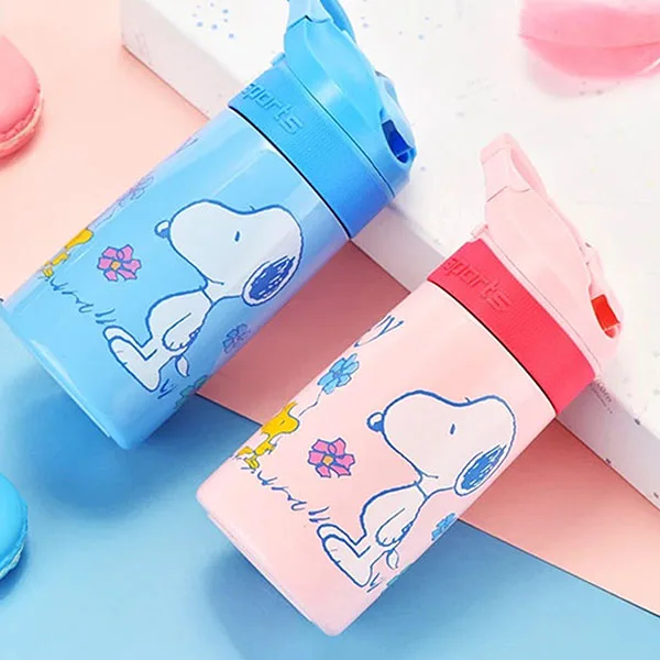 SNOOPY 350 мл мультяшная бутылка для воды спортивная изоляционная чашка из